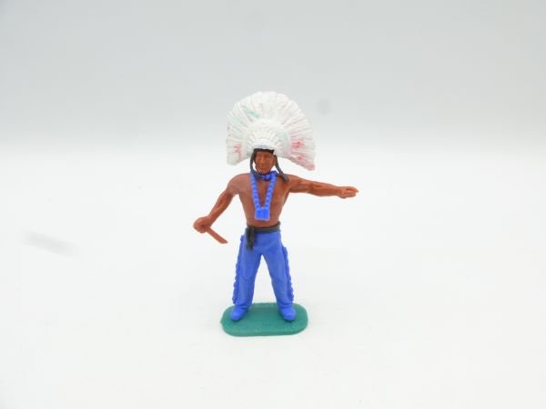Timpo Toys Indianer 2. Version / Häuptling mit Messer