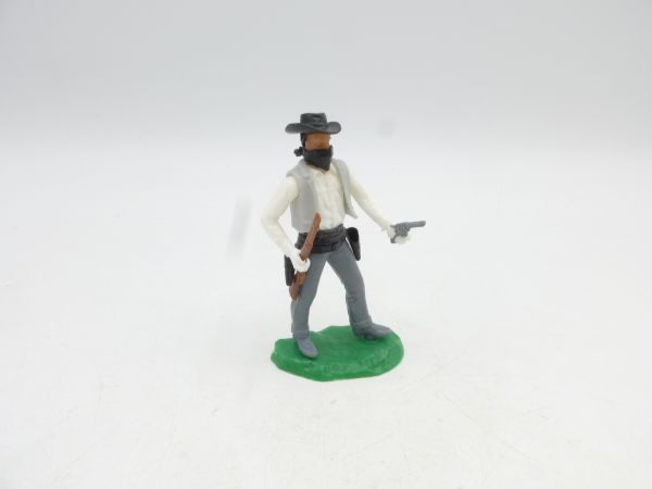 Elastolin 5,4 cm Bandit stehend mit Pistole + Gewehr
