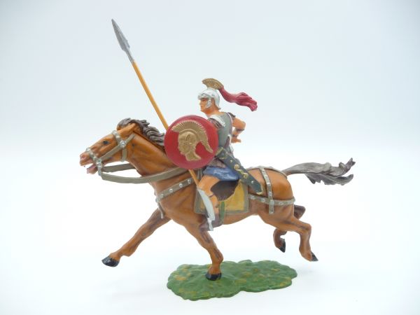 Elastolin 7 cm Römischer Reiter mit Schwert, Speer + Schild, Nr. 8453 - tolle Figur