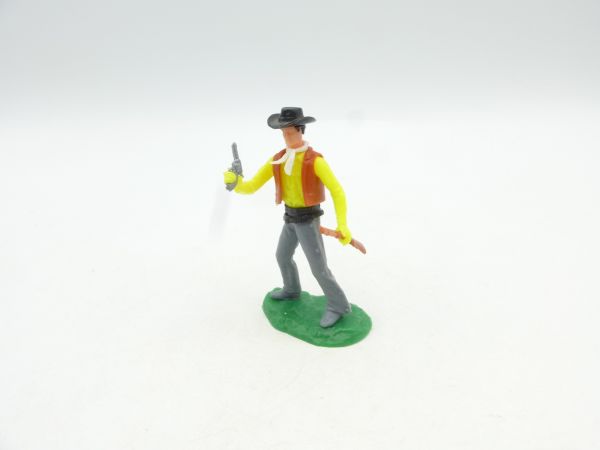 Elastolin 5,4 cm Cowboy stehend mit Pistole + Gewehr