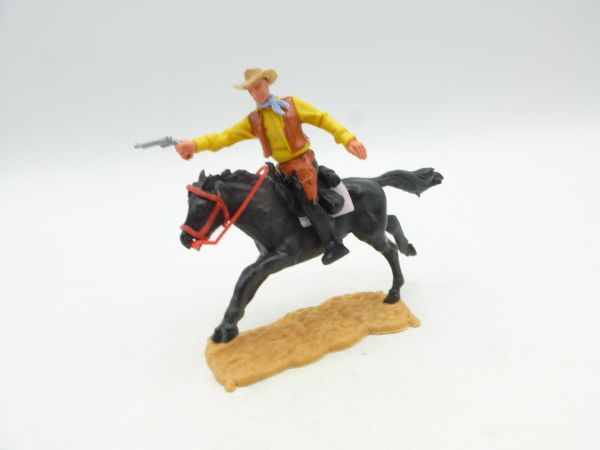Timpo Toys Cowboy reitend Pistole schießend - tolle Farbkombi