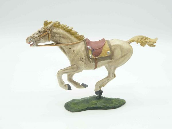 Elastolin 7 cm (damaged) Horse for Cowboys - early painting, damage see photos