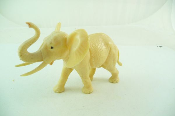 Starlux Walking elephant with raised trunk, light-beige