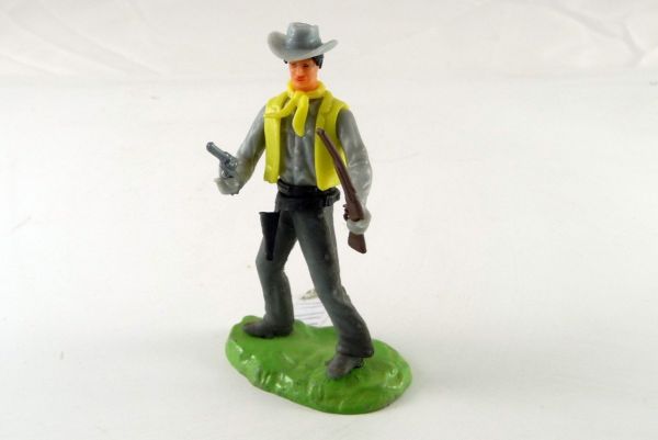Elastolin Cowboy standing with rifle and pistol I
