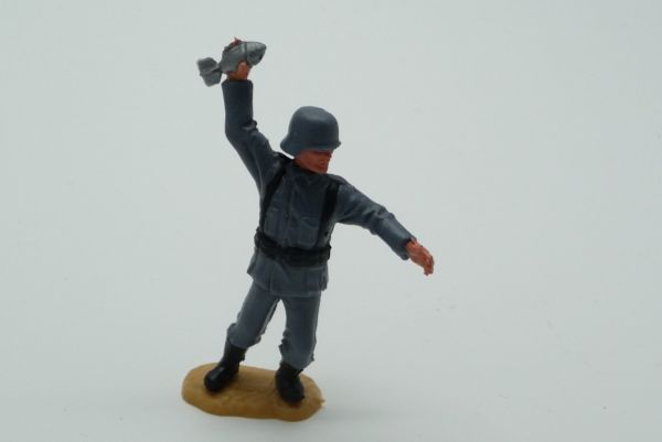 Timpo Toys Deutscher Soldat (einteiliger Kopf) mit Granate