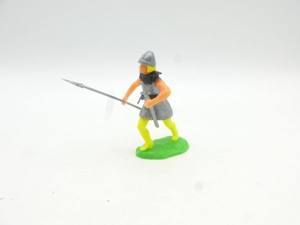 Elastolin 5,4 cm Norman advancing with spear + sword