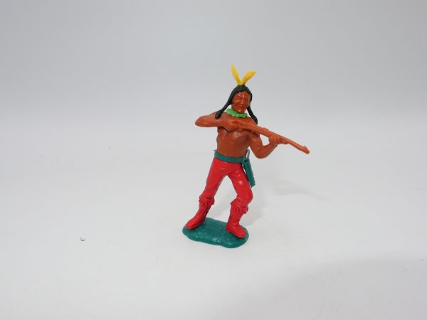 Timpo Toys Indian 3rd version standing, shooting rifle