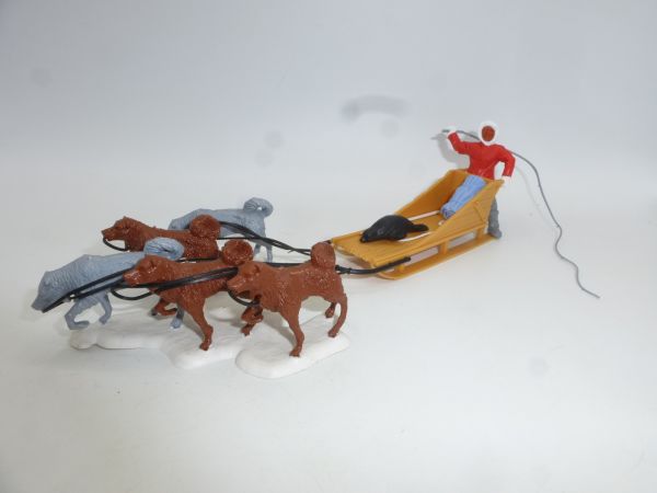 Timpo Toys Eskimo dog sledge (beige/yellow) - brand new