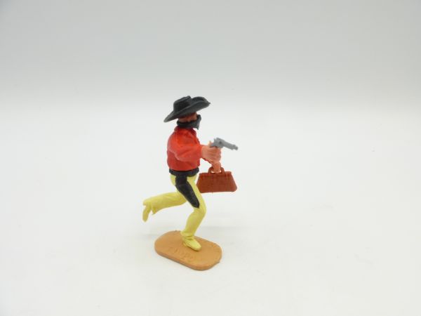 Timpo Toys Bandit laufend, seltenes schwarzes Halstuch, rotes Hemd