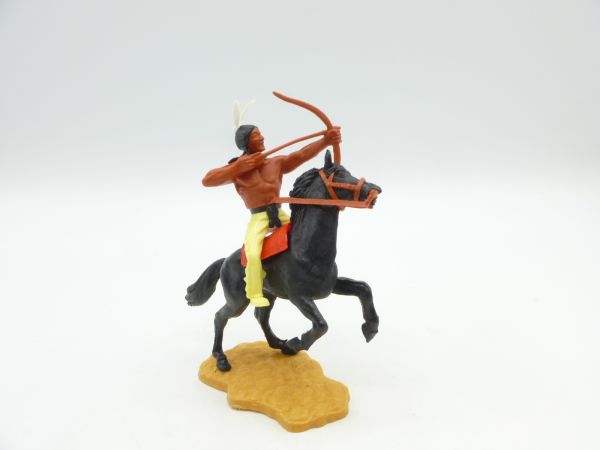 Timpo Toys Indianer 3. Version reitend mit Bogen - schönes aufsteigendes Pferd