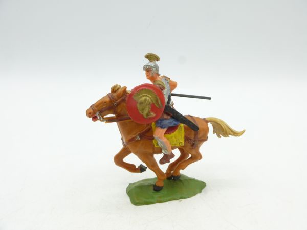 Elastolin 4 cm Magister zu Pferd mit Speer, Nr. 8454 - frühe Figur