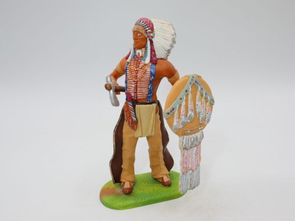 Indianer mit Tomahawk + Schild - toller 7 cm Umbau