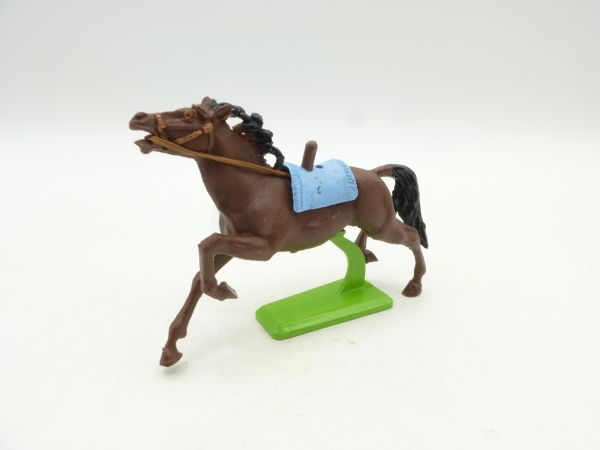 Britains Deetail Horse, long-striding (brown with blue blanket)