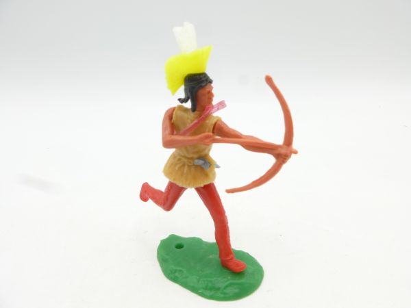 Elastolin 5,4 cm Irokese laufend mit Bogen + Köcher (+ weiter Waffe)