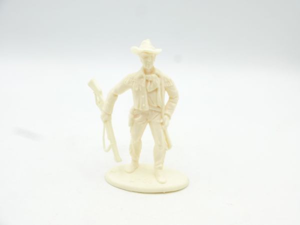 Linde Cowboy standing, rifle sideways, cream white