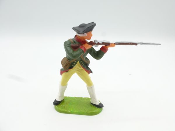 Elastolin 7 cm American Militia; Soldat stehend schießend, Nr. 9145 - sehr guter Zustand