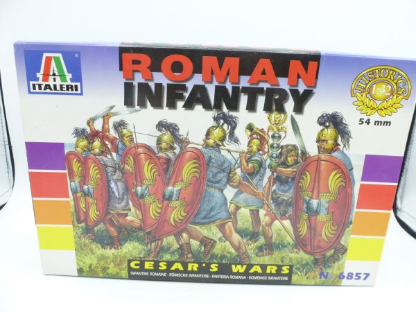 Italeri 1:32 Roman Infantry, No. 6857 - orig. packaging, all parts on cast