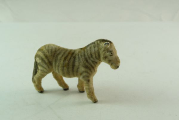 Zebra made of metal, fabric covered