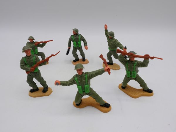 Timpo Toys Englische Soldaten (Helm), 6 Figuren - schöner Satz