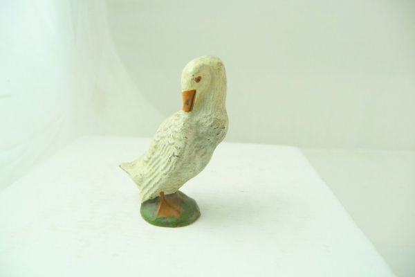 Lineol Ente putzend, weiß (1937-1942) - guter Zustand
