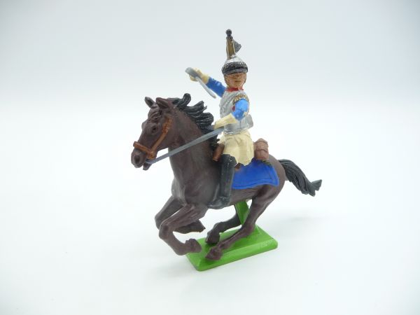 Britains Deetail Waterloo soldier riding, defending with sabre
