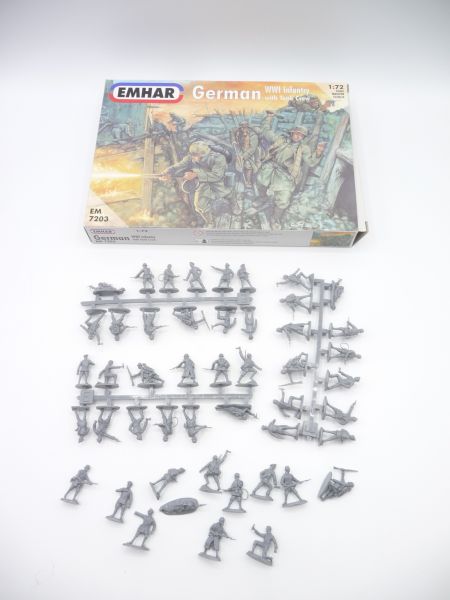 Emhar 1:72 German WW I Infantry with Tank Crew, No. 7203 - 3/4 on cast, remaining loose