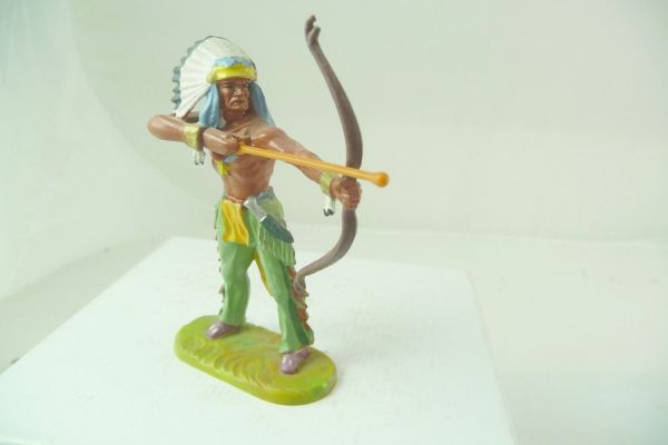 Elastolin 7 cm Indian really shooting with bow, No. 6868 - great painting