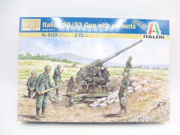 Italeri 1:72 Italian 90/53 Gun with Servants, Nr. 6122 - OVP, am Guss