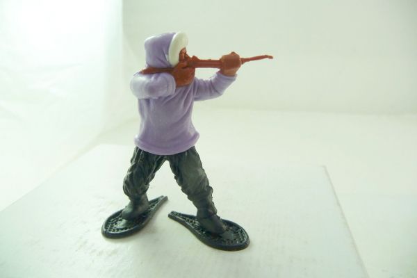 Timpo Toys Eskimo, variation, firing with rifle, lilac with black trousers