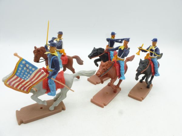 Plasty Union Army Soldier on horseback (5 figures) - nice set
