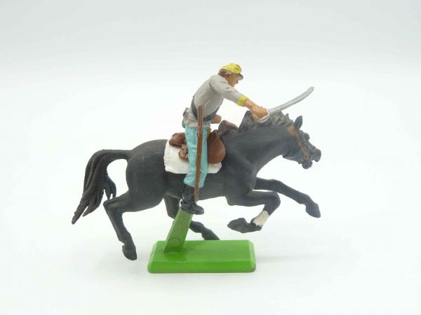 Britains Deetail Confederate Army soldier riding, attacking with sabre - rare horse