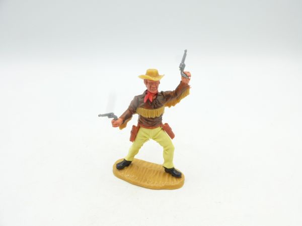 Timpo Toys Cowboy 4. Version stehend mit 2 Pistolen wild schießend
