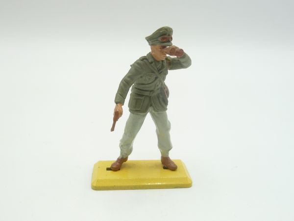 Britains Deetail Afrika Korps, German officer with pistol + binoculars