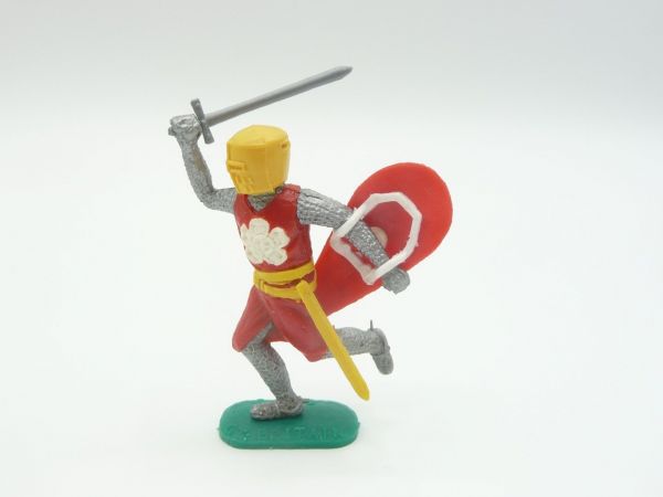 Timpo Toys Medieval knight running with sword, red/yellow