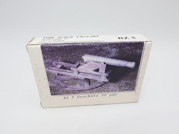 Fine Scale Factory 1:78 BZ5 Gun 50 PDR (pewter) - orig. packaging, unpainted