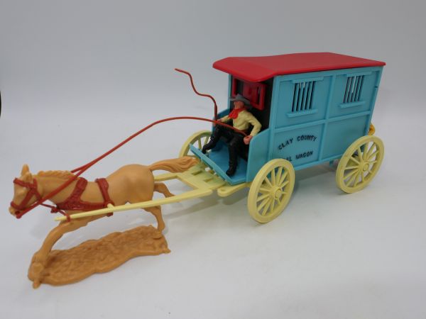 Timpo Toys Gefängniskutsche mit hellgelbem Chassis + Rädern