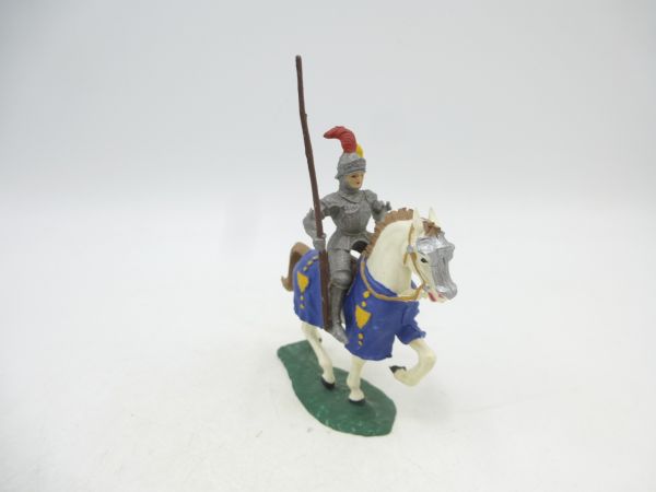 Elastolin 4 cm Knight on horseback, lance high, No. 8965
