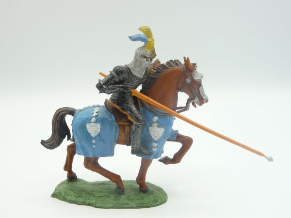 Elastolin 7 cm Ritter zu Pferd, Lanze gesenkt, Nr. 8966 - schöne Figur