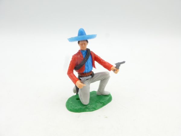 Elastolin 5,4 cm Mexican kneeling with 2 pistols - rare lower part