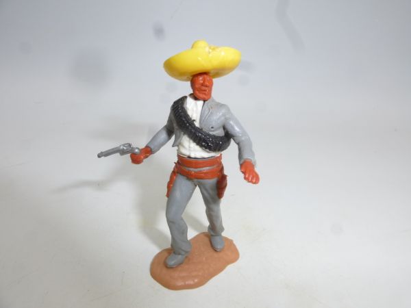 Timpo Toys Mexikaner stehend, grau, Pistole schießend