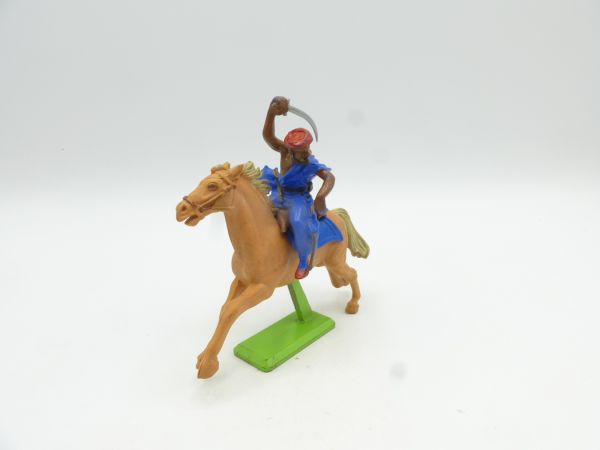 Britains Deetail Arab riding, medium blue, lunging with sabre