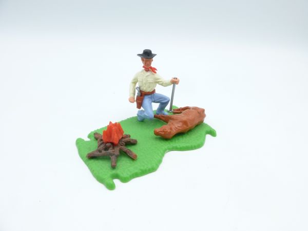 Timpo Toys Calf branding diorama