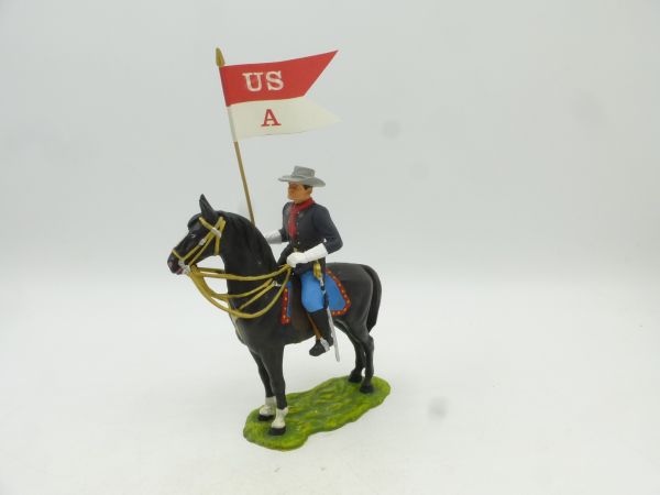 Preiser 7 cm US cavalryman with flag, No. 7032 - brand new