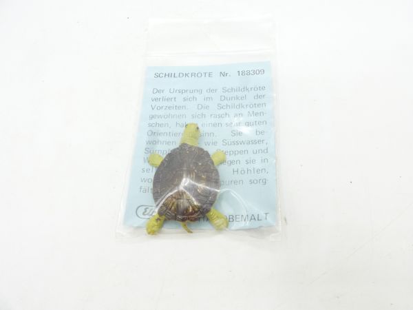 Elastolin soft plastic Turtle, No. 188309 (blue description) - orig. packaging