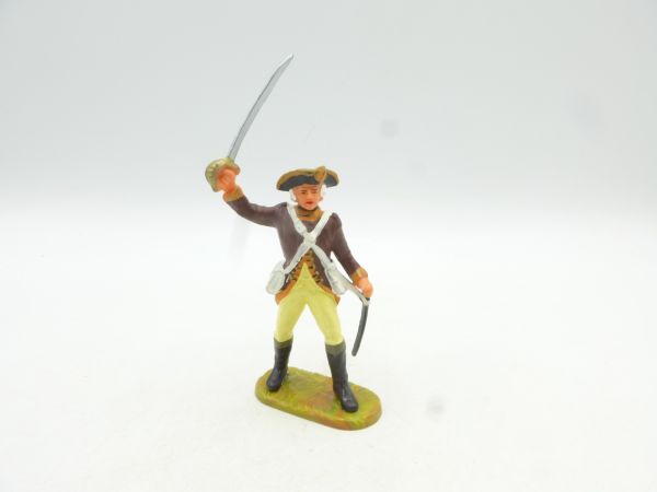Elastolin 7 cm Regiment Washington: Offizier stürmend mit Säbel