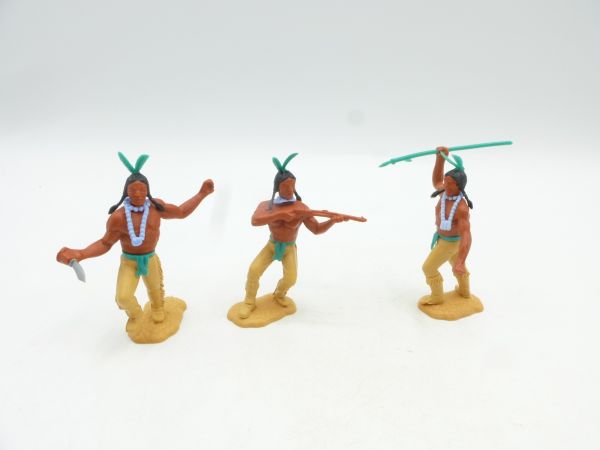 Timpo Toys Indian 3rd version (3 figures) - nice set