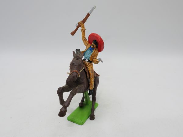 Britains Deetail Mexican on horseback with rifle + pistol