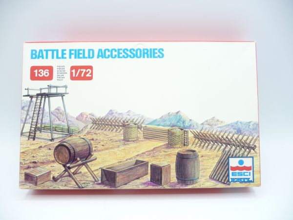 Esci 1:72 Battlefield Accessories, No. 216 - orig. packaging, figures / parts on cast