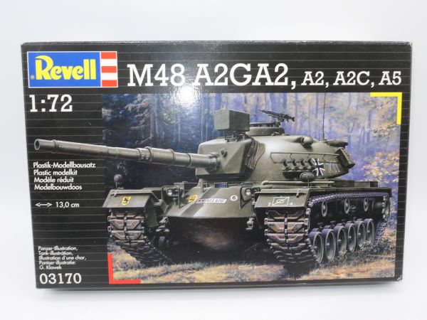 Revell M48 A2 GA2, no. 3170 - orig. packaging, on cast