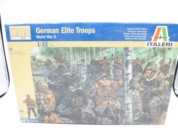 Italeri 1:32 German Elite Troops (WW II), No. 6875 - orig. packaging, on cast